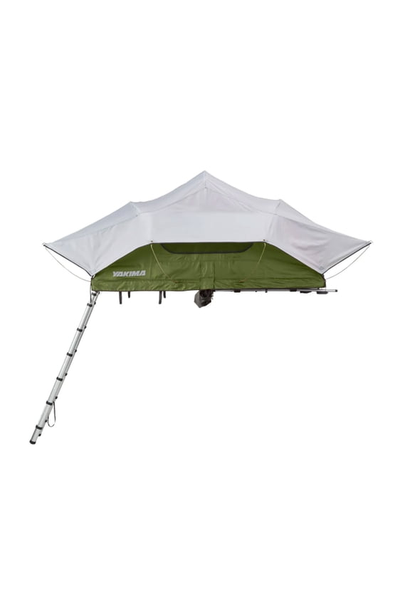 SkyRise Medium Rooftop Camping Tent for 3 People with Ladder, Green