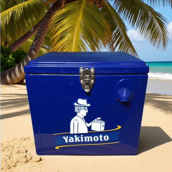 Yakimoto 16QT Cooler Heavy-Duty Ice Chest with Locking Lid & Reinforced Handles, Up to 4-Day Ice Retention for Outdoor Camping, Fishing, Beach Trips & Christmas Gifting, Reflex Blue