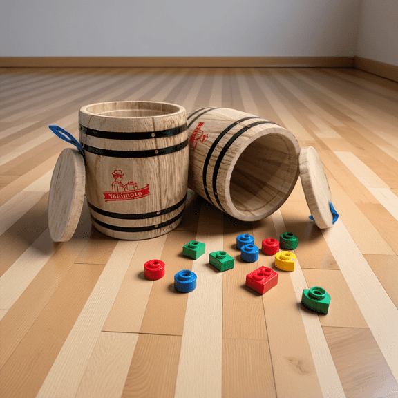 Yakimoto 2 Pcs Wood Storage Jars, 12oz Small Craft Organizer with Airtight Lids for Beads and Sewing Notions