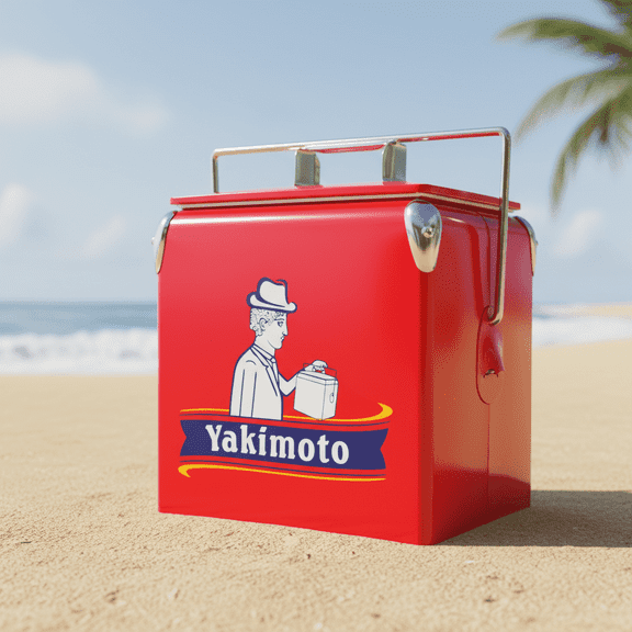 Yakimoto 14Qt Outdoor Cooler, Portable Ice Chest, Heavy-Duty Metal Cooler, Leak-Proof & Rust-Resistant, Extended Ice Retention for Wilderness Camping, Fishing, Beach Trips, Barbecues, and Picnics