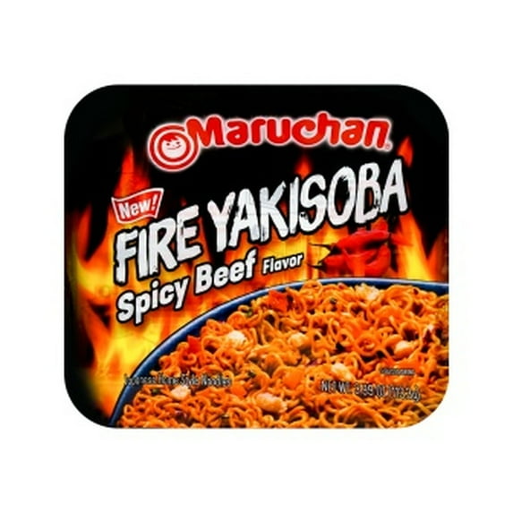 Yakisoba Fire Spicy Beef, 3.99oz (Pack of 4)