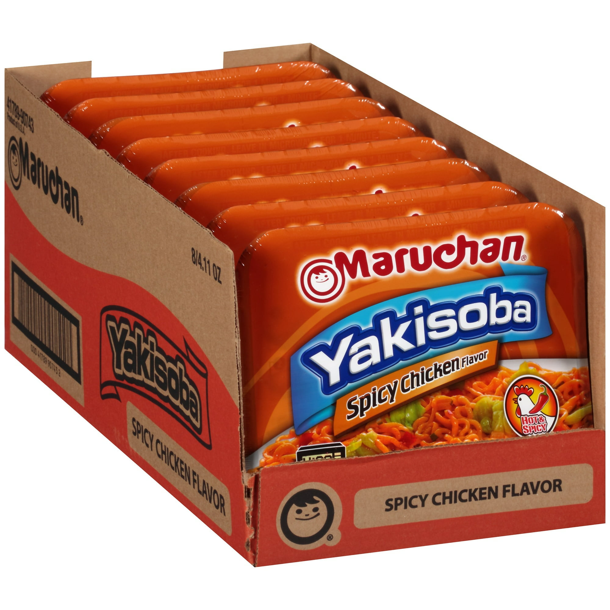 maruko.ページ Yakisoba Asian Style Spicy Chicken Flavor Noodles, Pack of 8