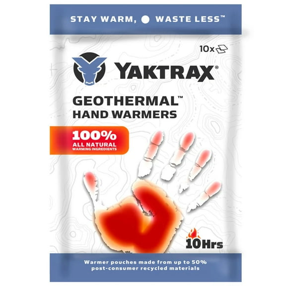 Yaktrax Geothermal Hand Warmers 10 Pack Bag
