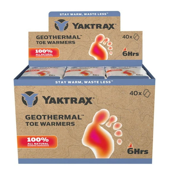 Yaktrax Geothermal Toe Warmers 40 Count Box