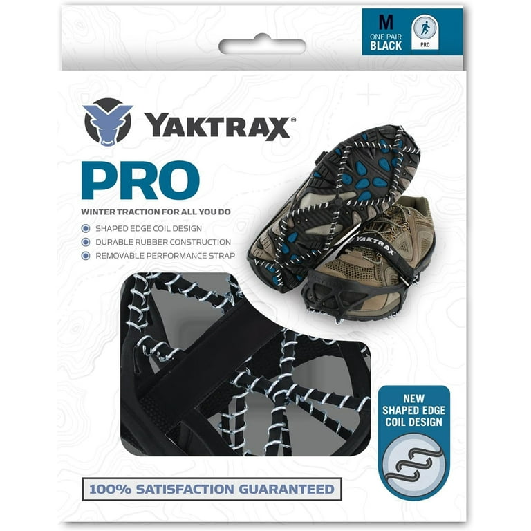 Yaktrax Pro Traction Cleats, Black, One Size - Walmart.com