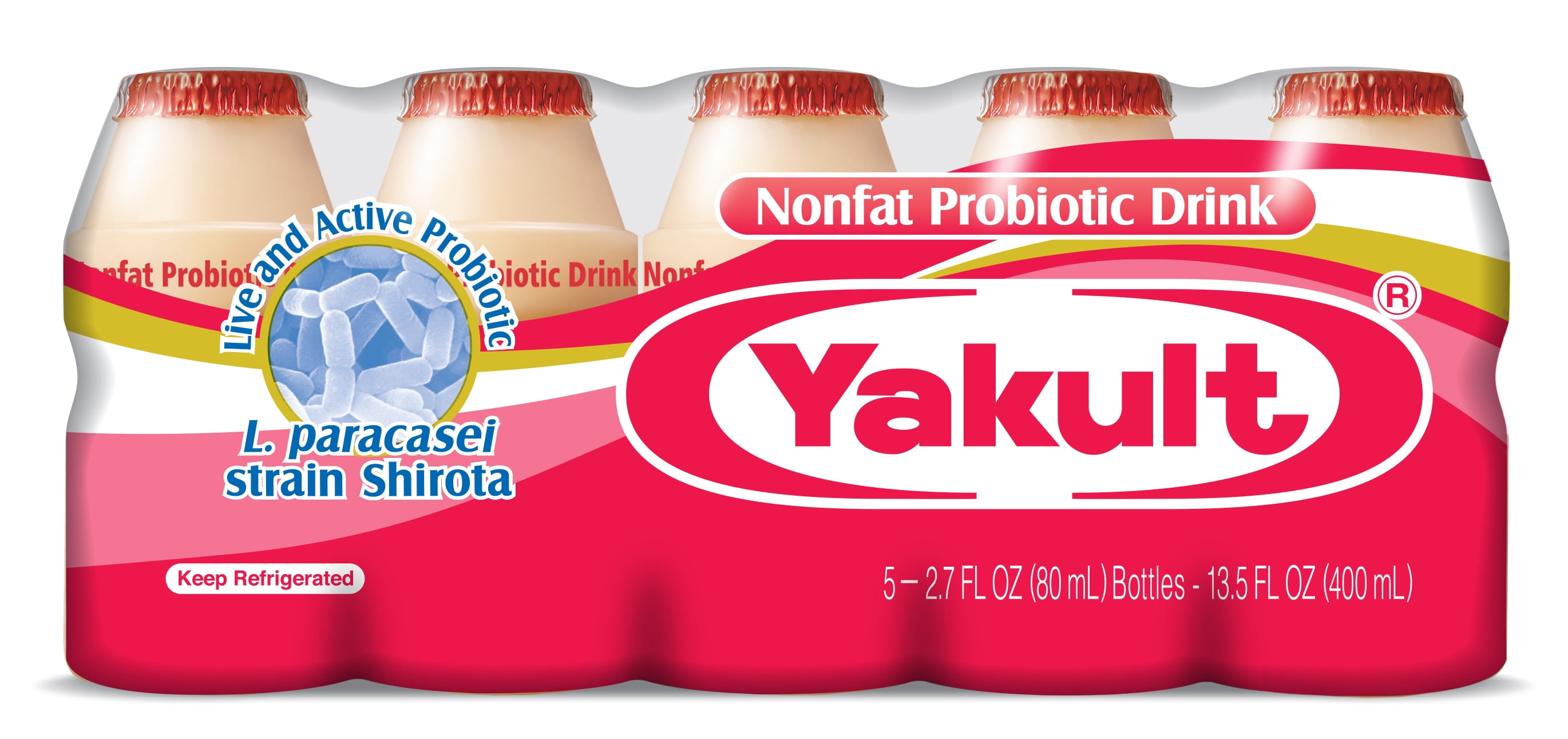 Yakult NonFat Probiotic Drink, 2.7 fl oz, 5 ct