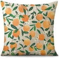 thumbnail image 1 of Yakuyir Tangerinr Summer Orange Throw Pillow Covers 18x18 Set 1 Sweet Farmhouse Boho Modern Decor Cute Print Orange Fruit Leaf Pillows Accent Outdoor Sofa Couch case Cushion Home Decoration, 1 of 5