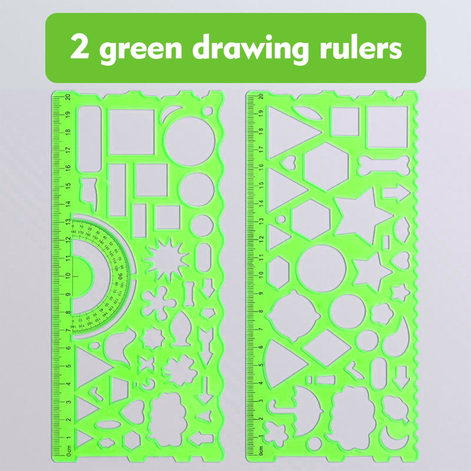 Scale Ruler With Cutouts Yakvarog 2Pcs Multi-Functional 8