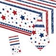 thumbnail image 1 of Yakvarog 4th Of July Table Cloth Rectangle Tablecloth, Dustproof & Washable 108"L x 54"W Table Cloth, Red White Blue Patriotic Designs Table Cloth for Wedding Home Party 4th Of July Decoration, 1 of 5