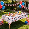 thumbnail image 1 of Yakvarog 4th Of July Table Cloth Rectangle Tablecloth, Dustproof & Washable 108"L x 54"W Table Cloth, Red White Blue Patriotic Designs Table Cloth for Wedding Home Party 4th Of July Decoration, 1 of 6