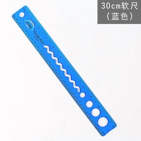 Yakvarog Flexible Translucent Ruler, 12 Inches Bendable Straight Edge Plastic Ruler, Centimeter & Inch Scale Rulers Soft Small Ruler for Measuring, Drawing, Daily Use