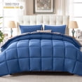 thumbnail image 1 of Yalamila Full Comforter Set, 3-Piece Blue/Grey Comforter Bedding Set, Reversible All Season Down Alternative with 2 Pillow Shams, 1 of 10