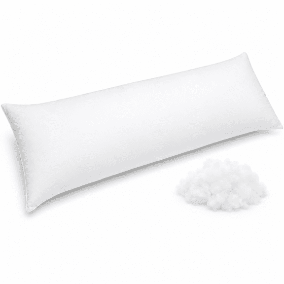 Yalamila Soft Body Pillow Insert for Adults, Full Length Bed Pillow with Fluffy Support Filling, Breathable Long Body Pillow for Side Sleepers, 20x54in, White