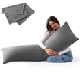 thumbnail image 1 of Yalamila Body Pillow with Pillowcase for Adults,Soft Long Bed Pillow,20x54in,Gray, 1 of 7