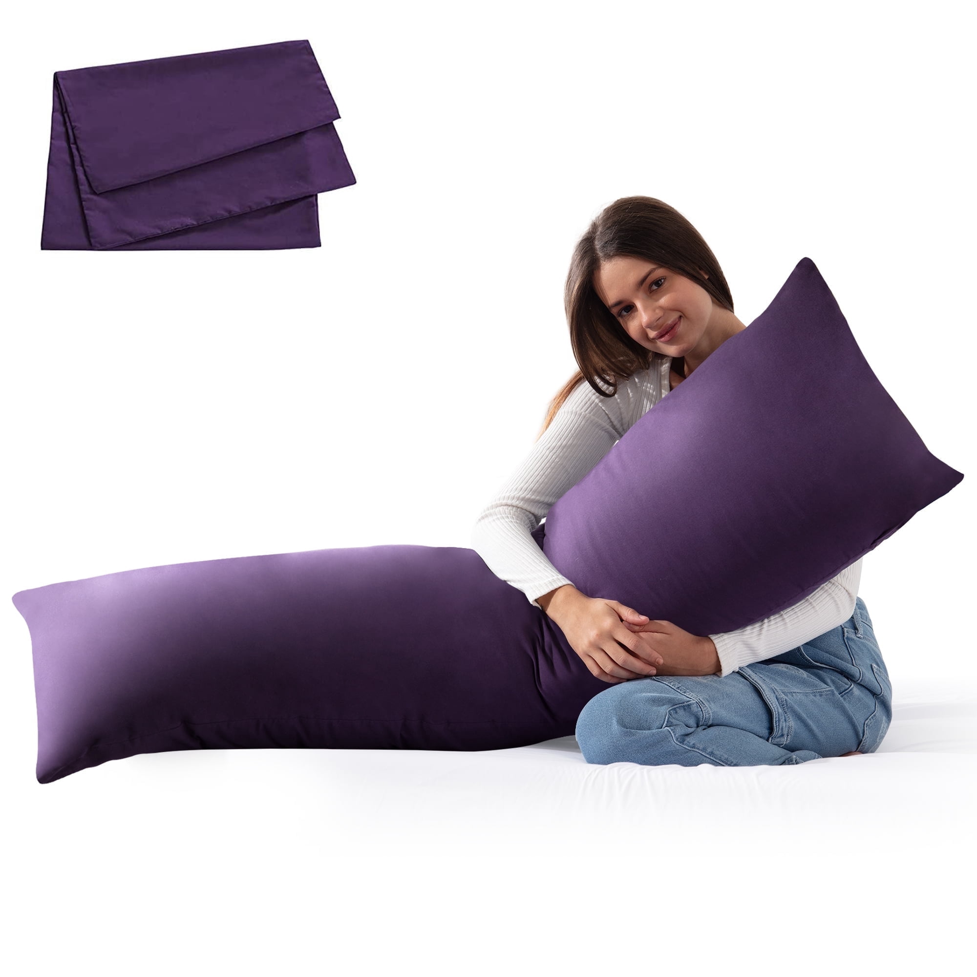 Yalamila Body Pillow with Pillowcase, 20x54in, Supports Adults