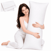 Yalamila Premium Ultra Soft Body Pillow with Removable Pillowcase for Adults, Comfortable Long Bed Pillow, 20x54in, White