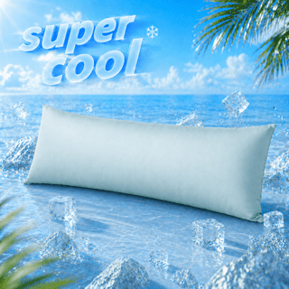 Yalamila Cooling Body Pillow for Adults, Firm Full Body Support Pillow for Side Sleepers, Soft Long Bed Pillow with Removable Cooling Cover, 20x54 Blue