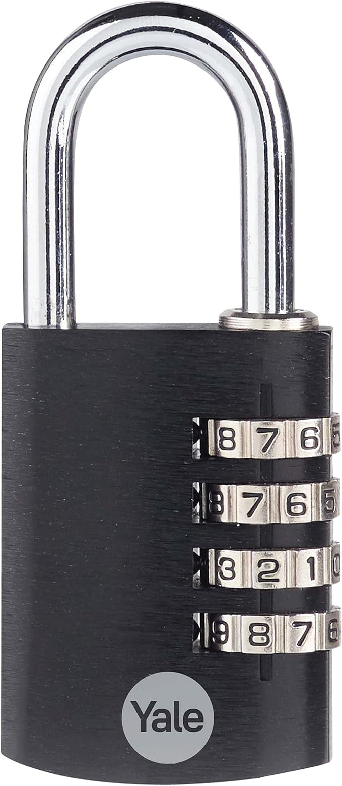 Black Brushed 4-Digit Combination Padlock