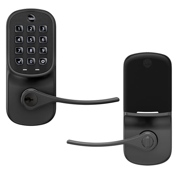 Yale Assure Lever, Black Suede Smart Wi-Fi Keypad Lock for Key-Free Entry YRL216-WF1-BSP
