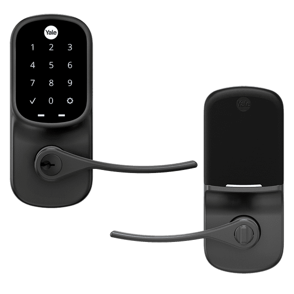 Yale Assure Lever, Black Suede Smart Wi-Fi Touch Keypad for Key-Free Entry YRL226-WF1-BSP