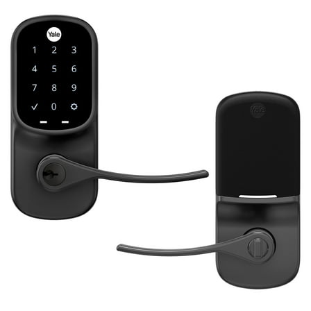 Yale Assure Lever, Black Suede Smart Wi-Fi Touch Keypad for Key-Free Entry YRL226-WF1-BSP