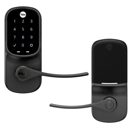 Yale - Assure Lock - Smart Lock Wi-Fi Lever with Touchscreen Keypad | Key Access - Black Suede