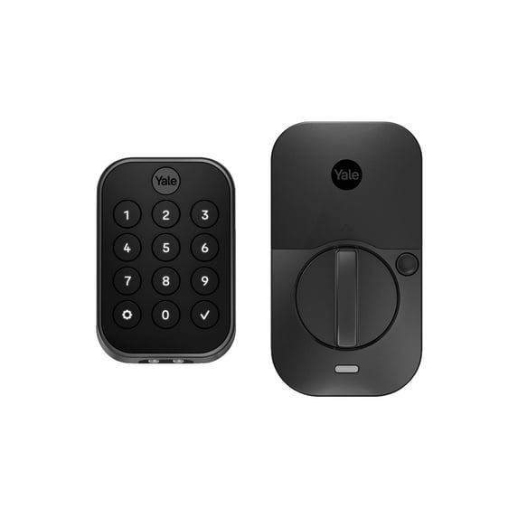 Yale Assure Lock 2, Key-Free Pushbutton Lock with Bluetooth, Black Suede, Black Suede