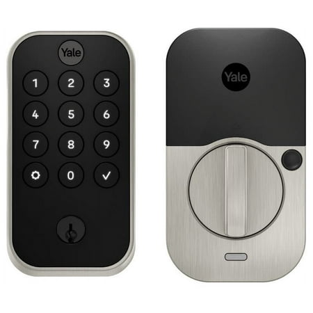 Assure Lock 2; Smart Door Lock with Bluetooth and Pushbutton Keypad; Satin Nickel