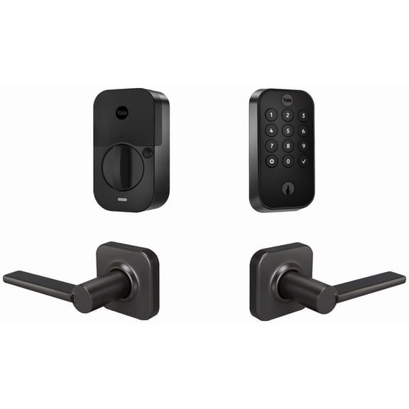 Yale Assure Lock 2 Keypad with Bluetooth and Norwood Lever in Black Suede