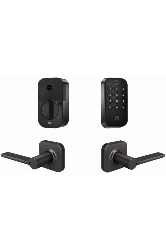 Assure Lock 2 Keypad with Bluetooth and Norwood Lever in Black Suede