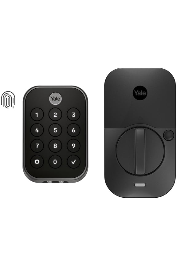 Assure Lock 2 Touch Deadbolt, Black Suede Key-Free Smart Entry Door Lock with Bluetooth Connected Keypad and Fingerprint Scanner for Code Entry (No Wi-Fi), YRD430-F-BLE-BSP