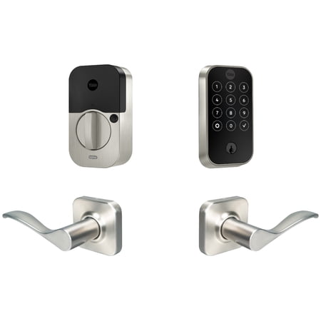 Yale Assure Lock 2 Touchscreen with Wi-Fi and Norwood Lever in Satin Nickel