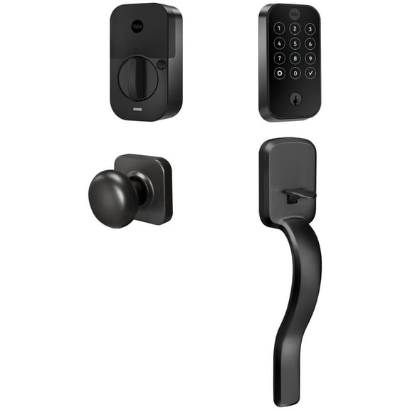 Yale Assure Lock 2 Touchscreen with Wi-Fi and Ridgefield Handle in Black Suede