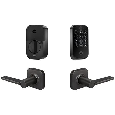 Yale Assure Lock 2 Touchscreen with Wi-Fi and Valdosta Lever in Black Suede