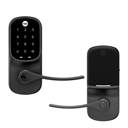 Yale - Assure Lever Smart Lock Bluetooth Replacement Handle with Touchscreen and App Access - Black Suede
