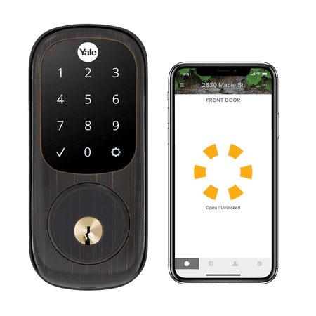 Yale - Smart Lock Wi-Fi Replacement Deadbolt with App/Tocuchscreen Access - Oil Rubbed Bronze