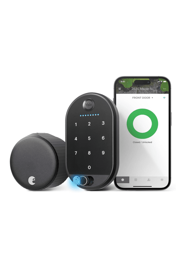 August Wi-Fi Smart Lock with Keypad Touch in Black