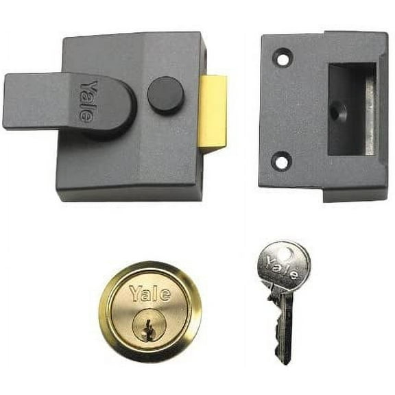 Yale B-85-DMG-SC-40 Deadlocking Nightlatch, 40 mm, Dark Metallic Finish, High Security with Automatic Deadlock 40 mm Dark Metallic Finish
