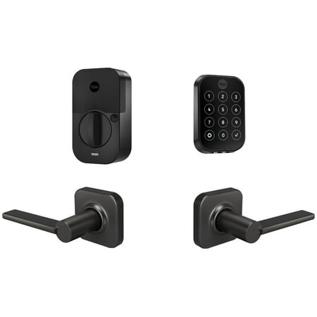 Yale - Assure Lock 2 - Smart Lock Keyless Wi-Fi Deadbolt with Touchscreen Keypad Access - Valdosta Handle - Black Suede