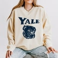 thumbnail image 1 of Yale Bulldog Distressed - Women's Lightweight Garment Dyed Sweatshirt, 1 of 11
