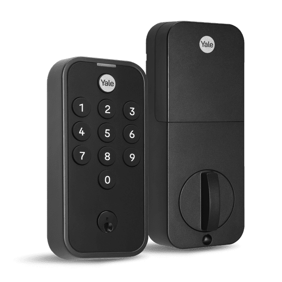 Yale Code Keypad Deadbolt Black Suede Key-Free Entry, Wi-Fi Not Supported, YED210-NR-Bsp