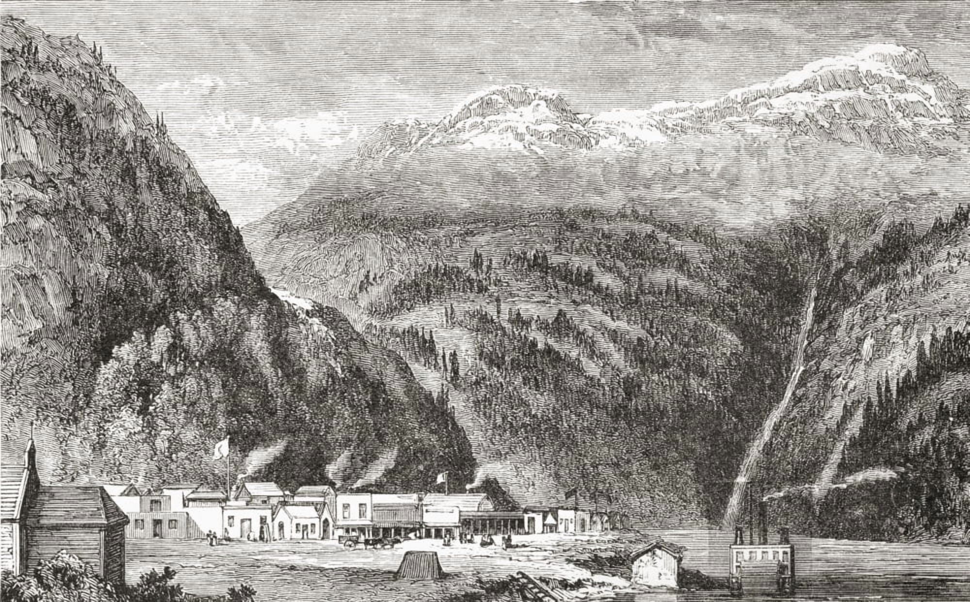 Yale On The Fraser River British Columbia Canada In The Late 19Th Century From North America Published 1883 Canvas Art - Ken Welsh Design Pics (18 x 11)