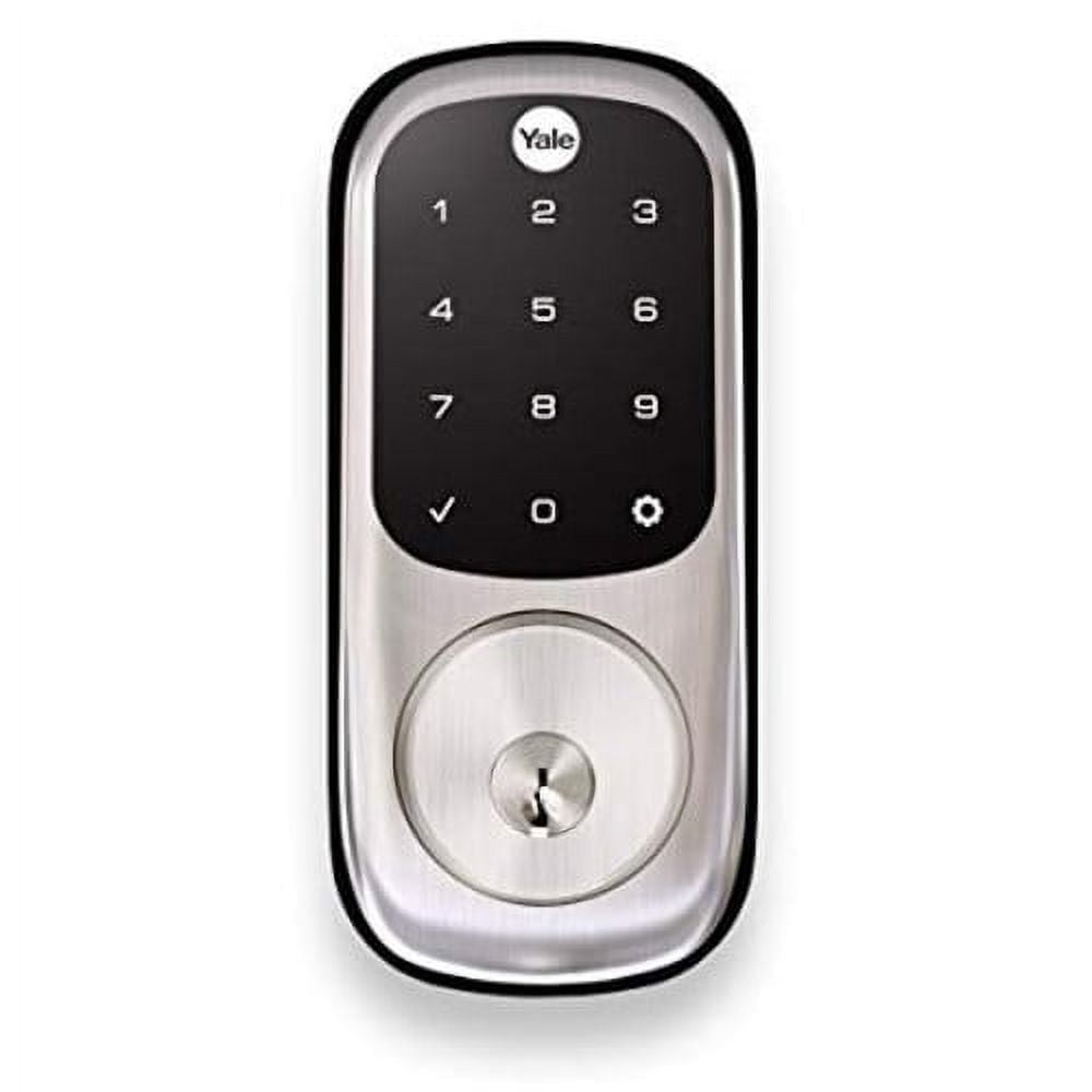 Satin Nickel Smart Wi-Fi Touchscreen Deadbolt Door Lock