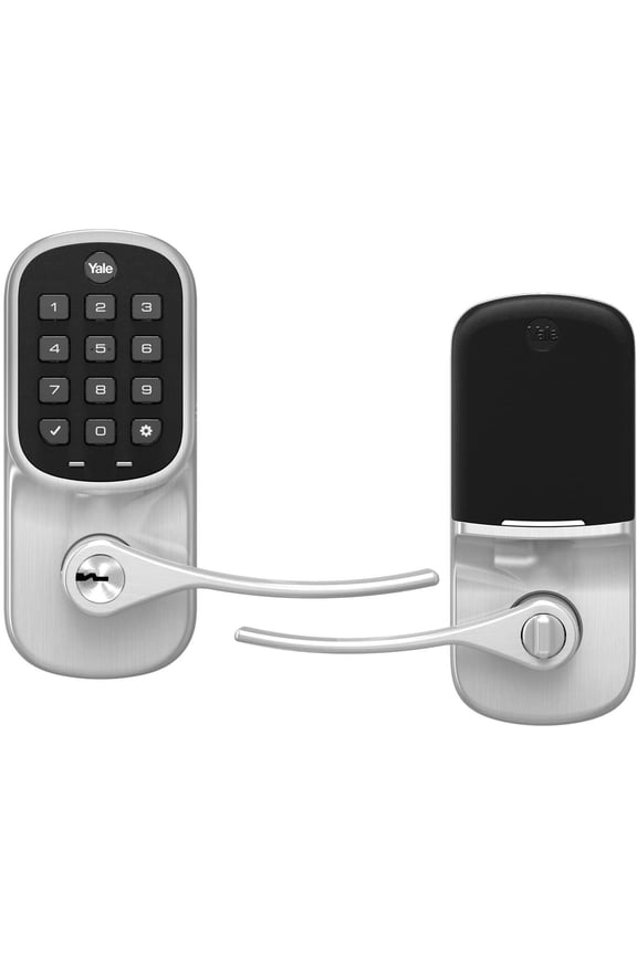 Keypad Lever Lock, Satin Nickel