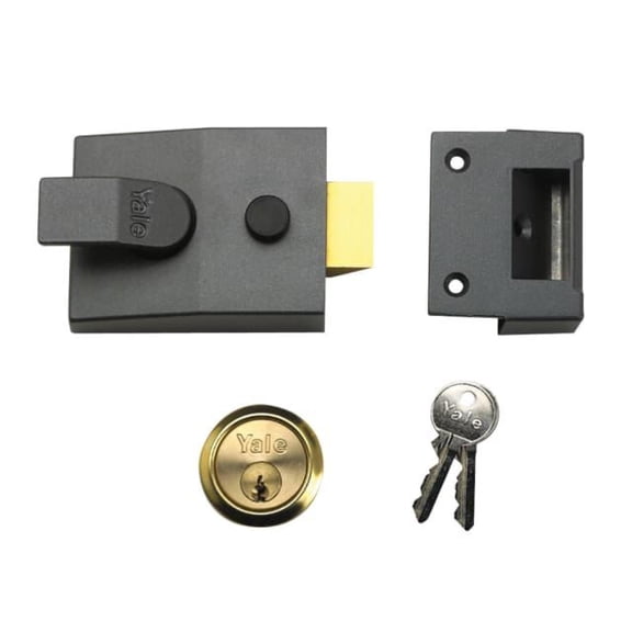 Yale Locks - 88 Standard Nightlatch 60mm Backset DMG Finish 60mm Backset Box