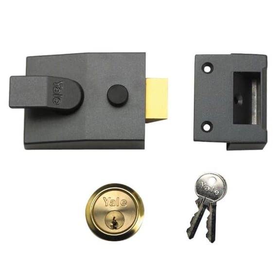 Yale Locks - 91 Basic Nightlatch 60mm Backset DMG Finish Box