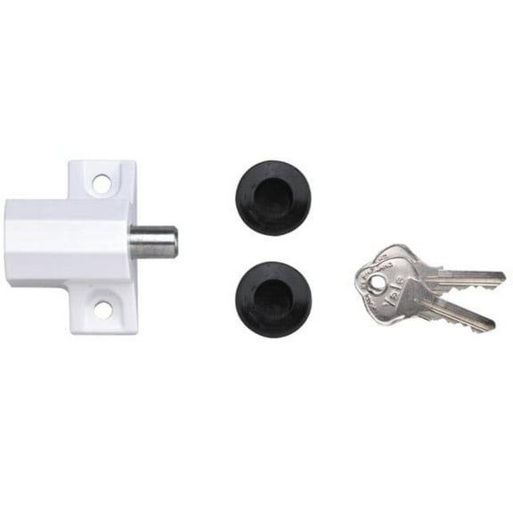 Yale Locks - P114 Patio Door Lock White Finish Visi-pack