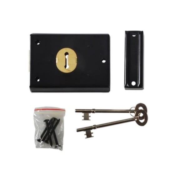 Yale Locks - P402 Rim Lock Black Finish 102 x 76mm Visi