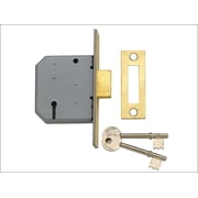 Yale Locks - PM322 3 Lever Mortice Deadlock Polished Brass 79mm 3in