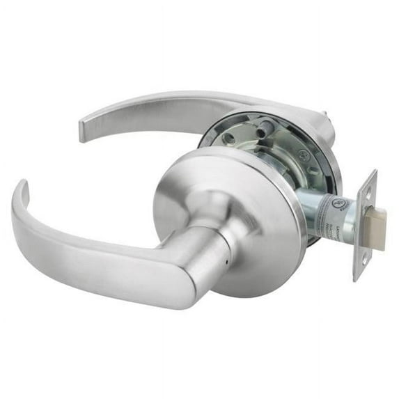 Yale PB5401LN626 2.75 in. Backset Commercial Passage Pacific Beach Lever Grade 1 Cylindrical Lock, Satin Chrome